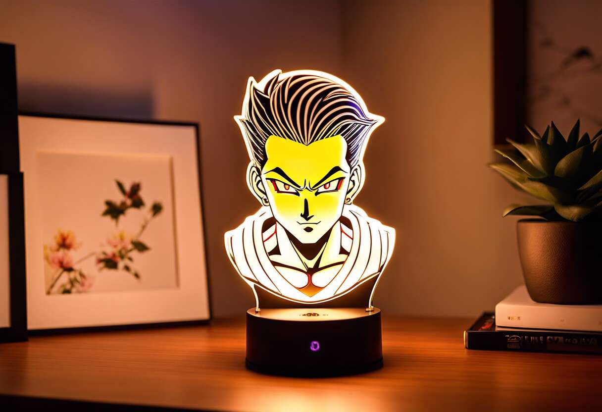 Lampe 3D Hisoka Morow : décoration unique pour fans de manga