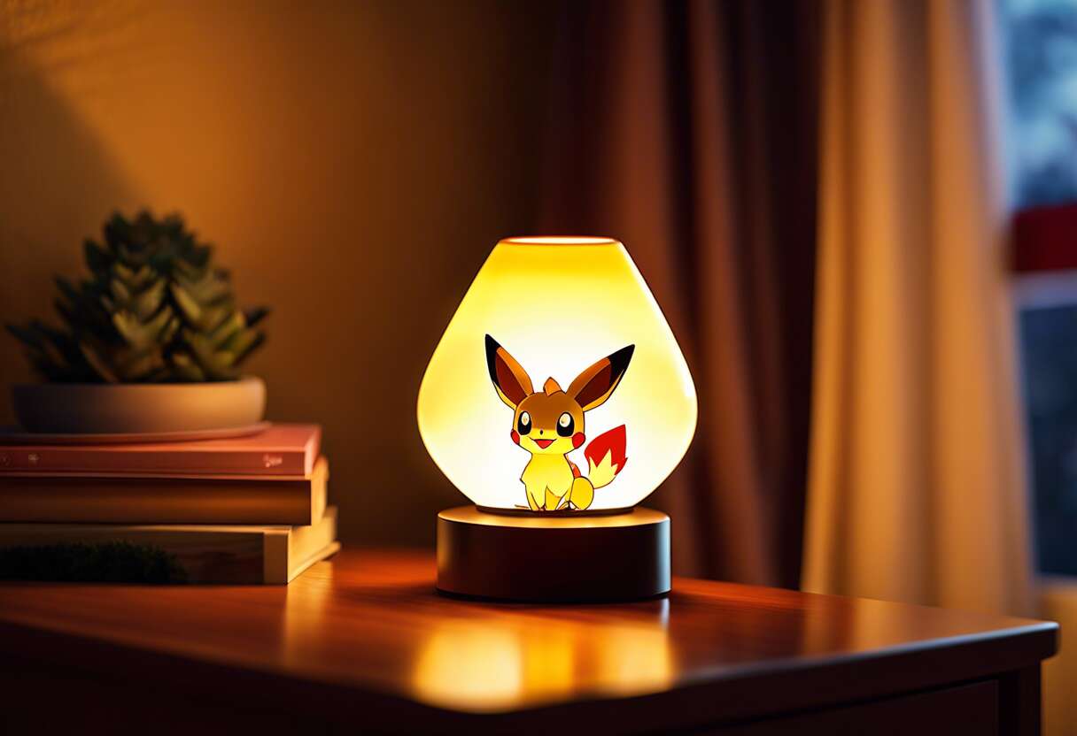 Lampe 3D Pokémon Feunnec : illuminez votre espace avec style