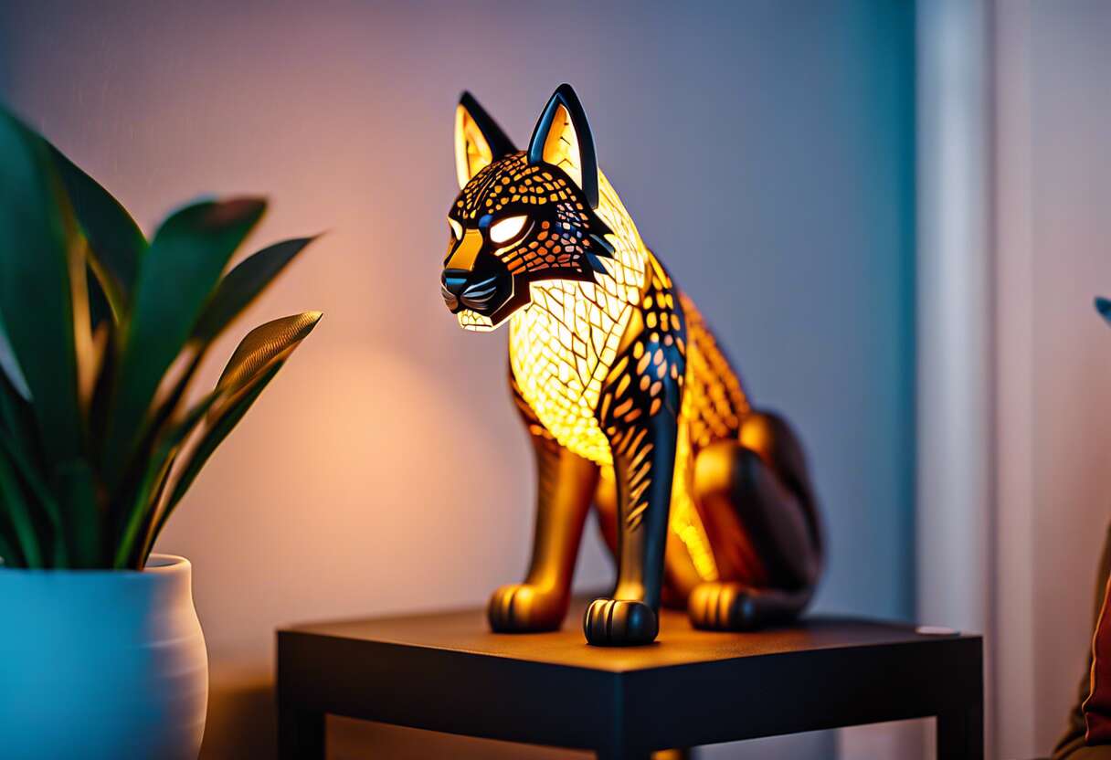 Lampe 3D Fortnite Lynx : illuminez votre chambre avec style !