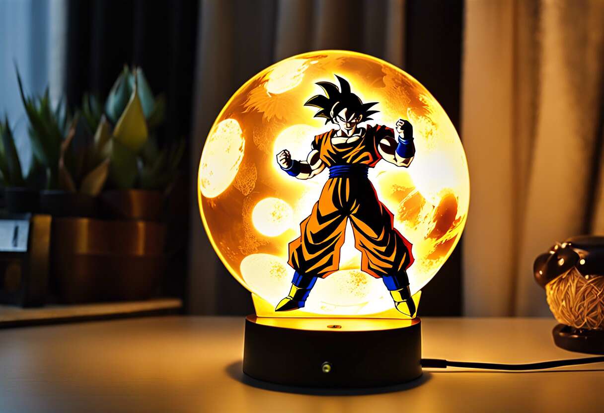 Achat lampe 3D Dragon Ball : goku Super Saiyan 3 pour les fans