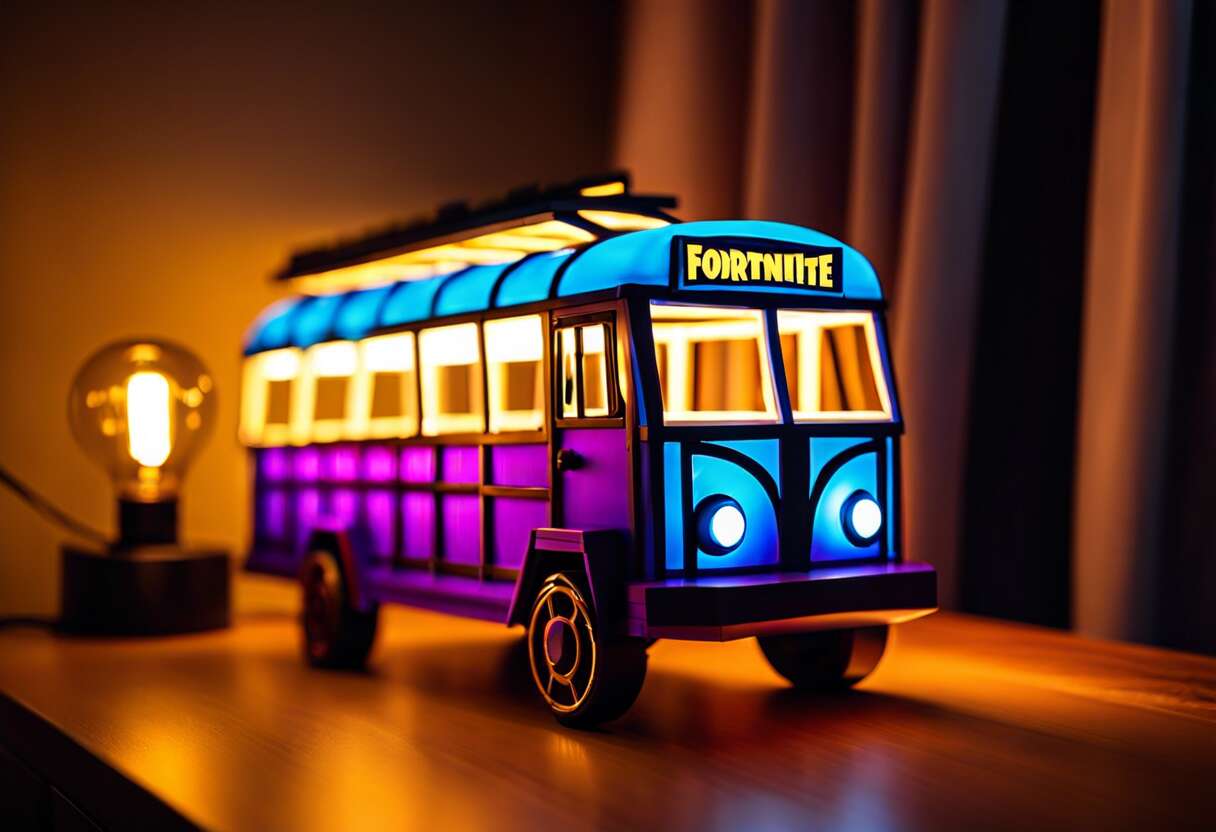 Achat lampe 3D Fortnite : illuminez votre chambre avec le bus de combat !