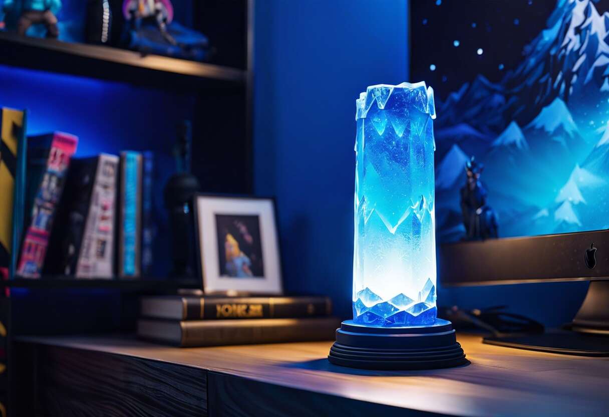 Lampe 3D Fortnite Roi des Glaces : décoration parfaite pour les fans