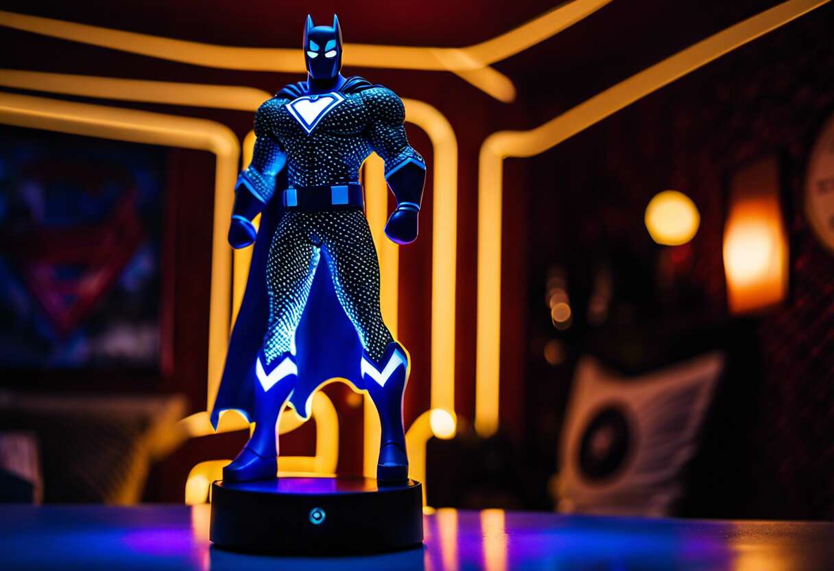 Fantaisie lumineuse : l'effet spectaculaire des lampes de nuit super-héroïques en 3D