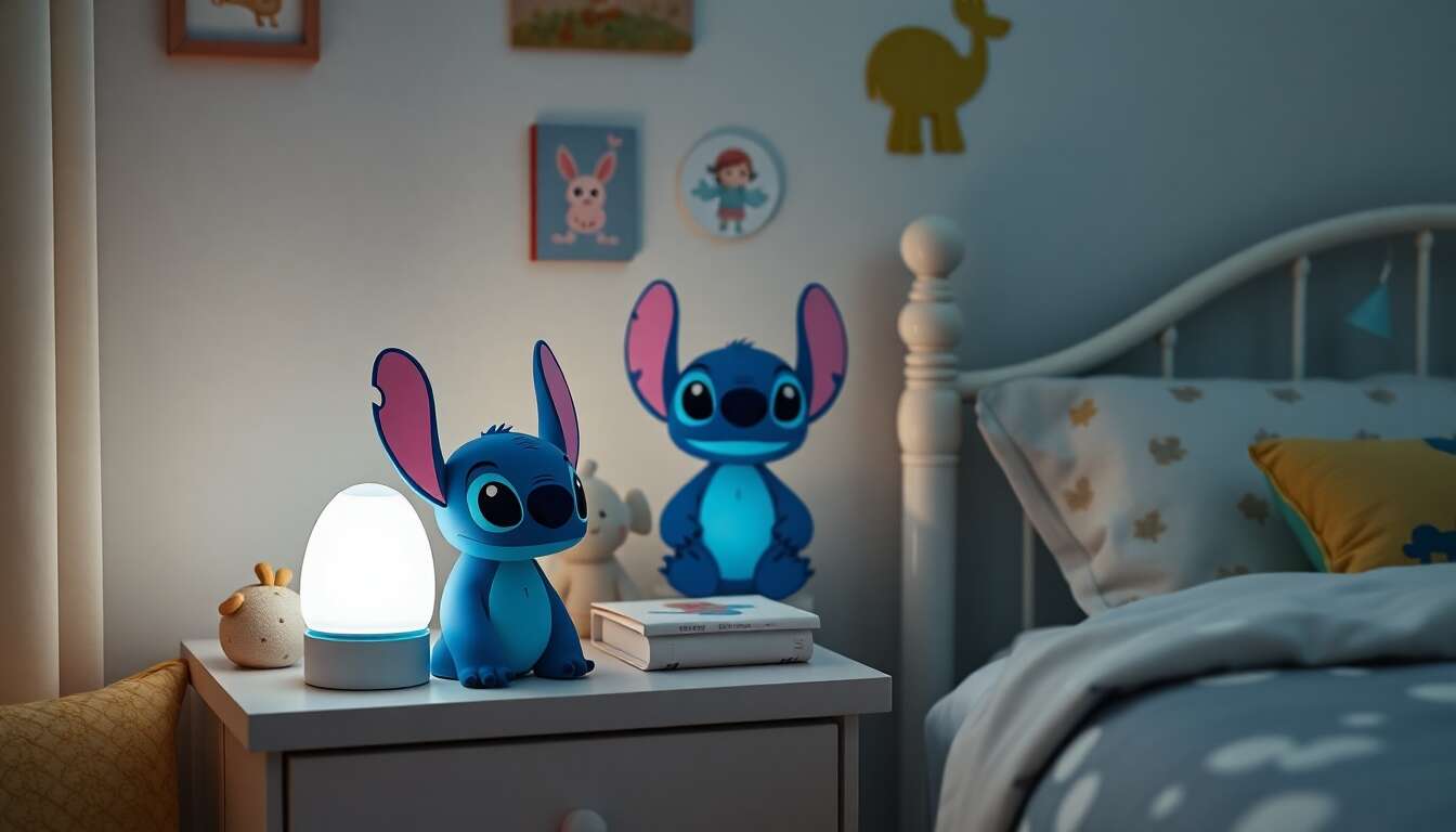Comment la lampe tactile stitch contribue à la décoration d'une chambre d'enfant ?