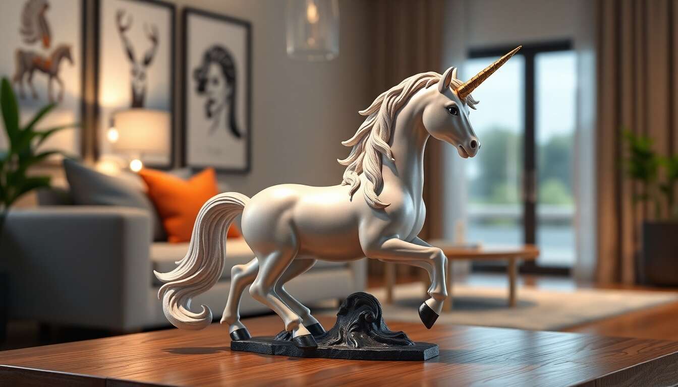La licorne 3d de coopark comme objet déco tendance La licorne 3d de coopark comme objet déco tendance