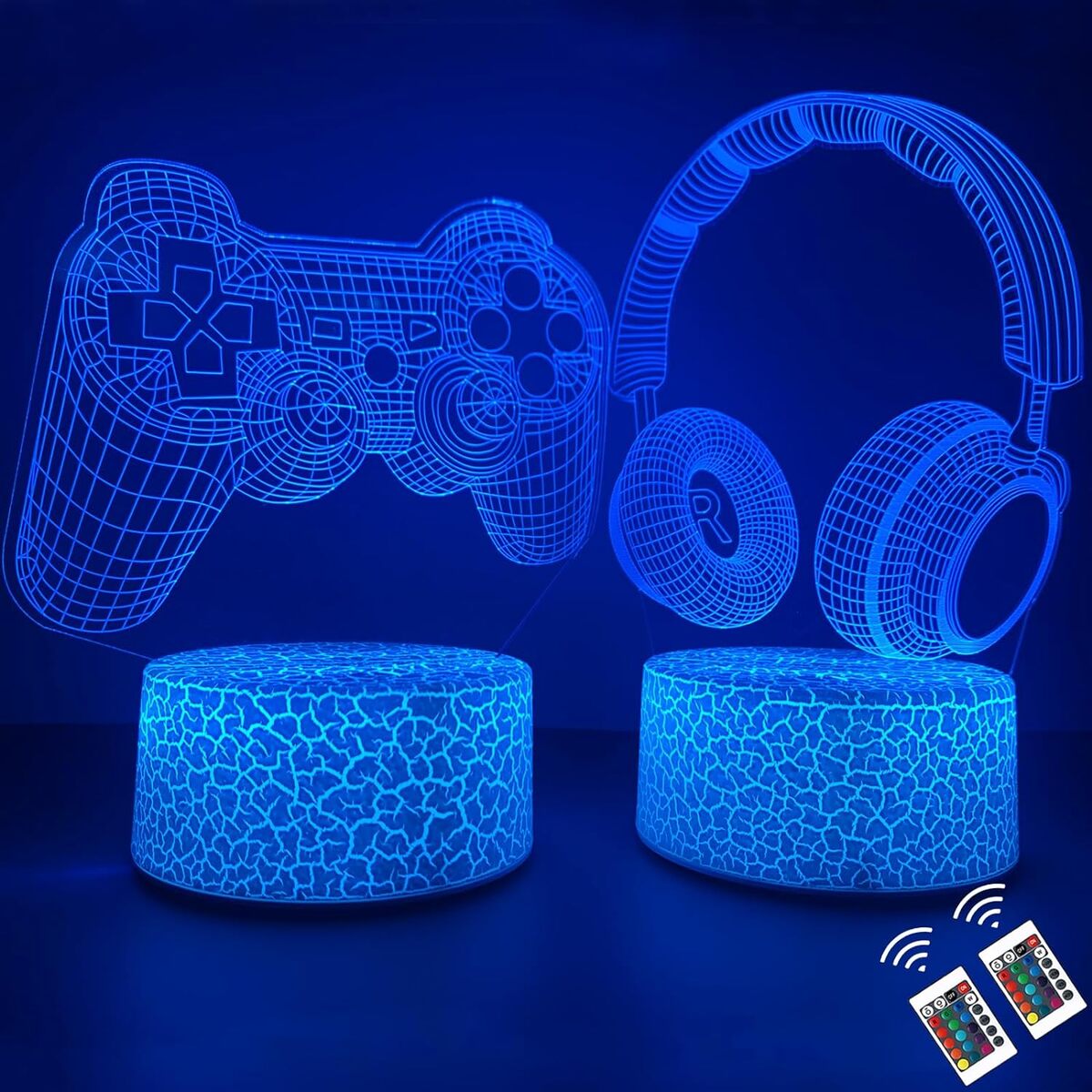 Test avis : veilleuse 3D gamepad & écouteurs