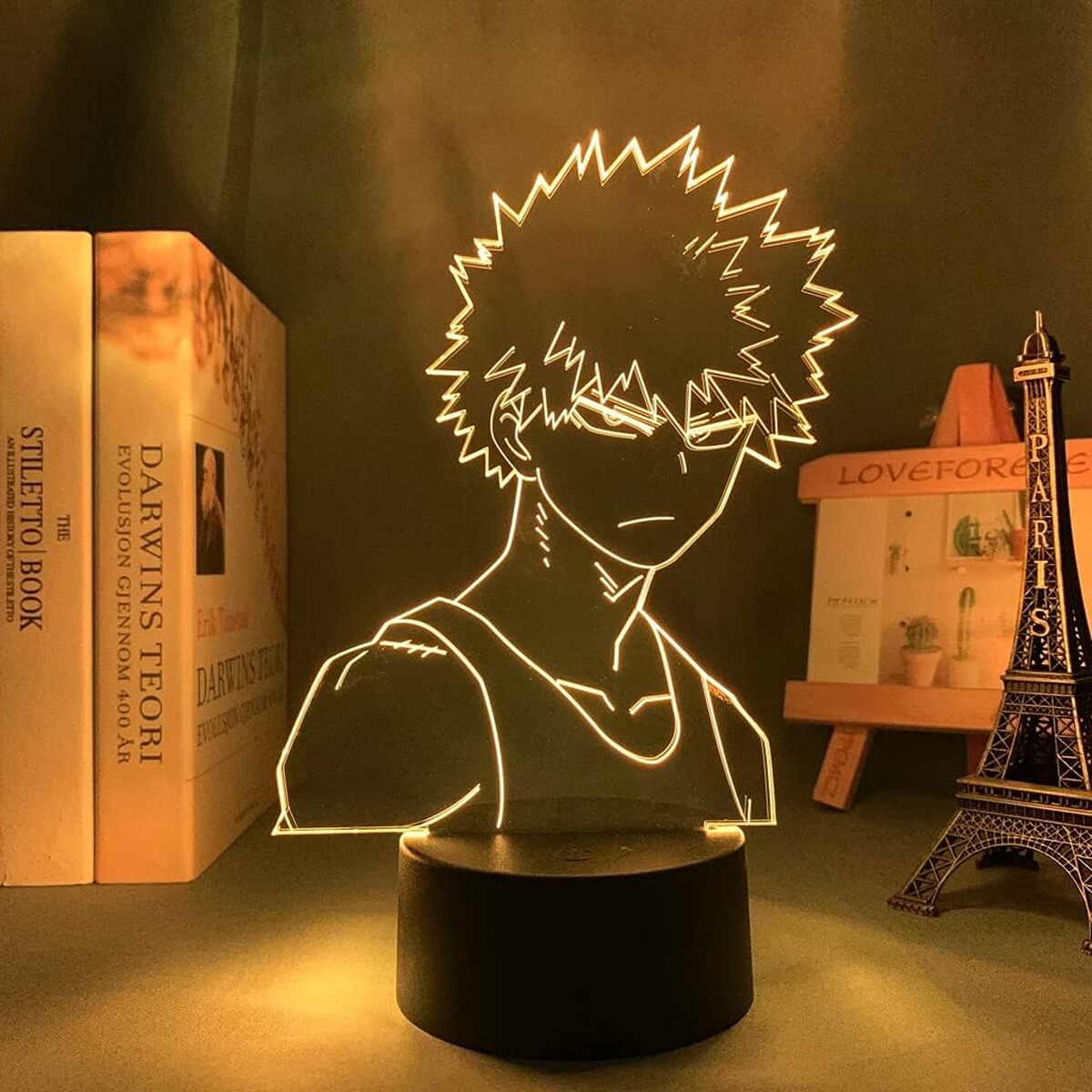 Test : lampe 3D My Hero Academia Bakugo - Luminosité Héroïque en 16 Couleurs
