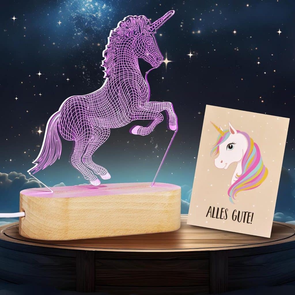 Test Veilleuse 3D Darlena : cadeau Licorne Parfait !