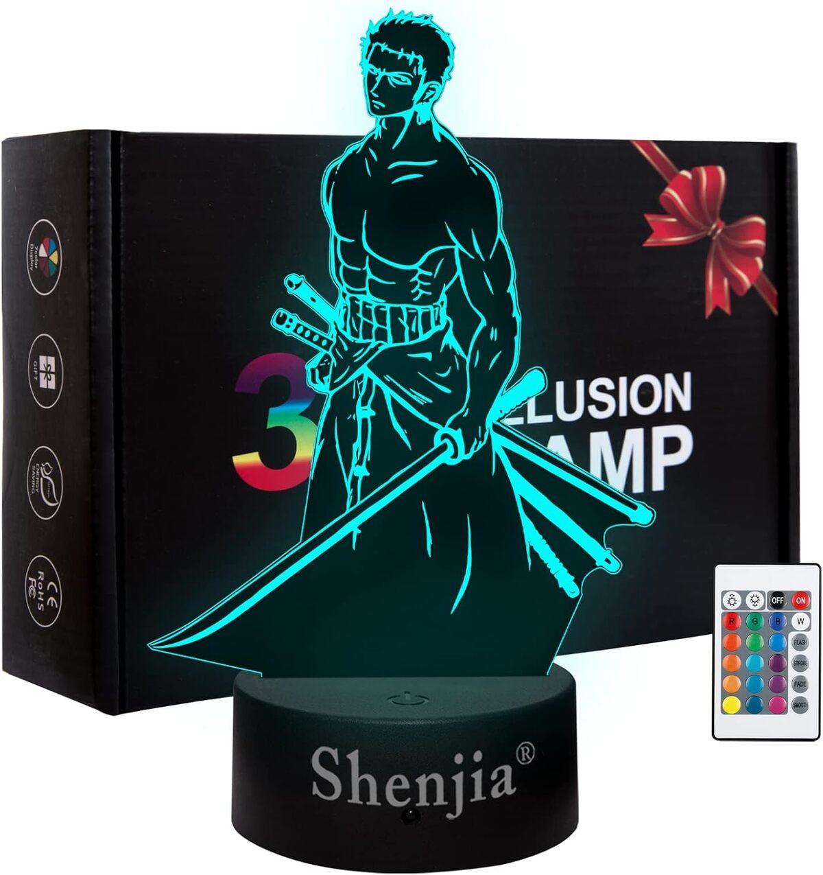 Test de la veilleuse Shenjia 3d led One Piece Zoro : un cadeau lumineux