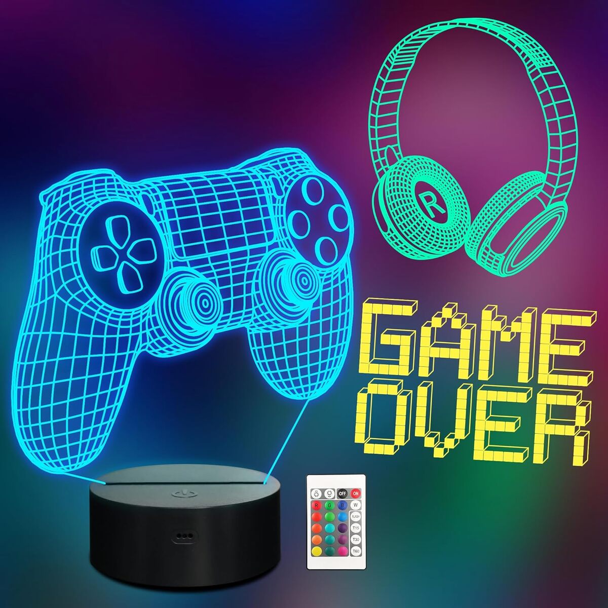 Test : lampe 3D Ammonite Game Over pour gamers