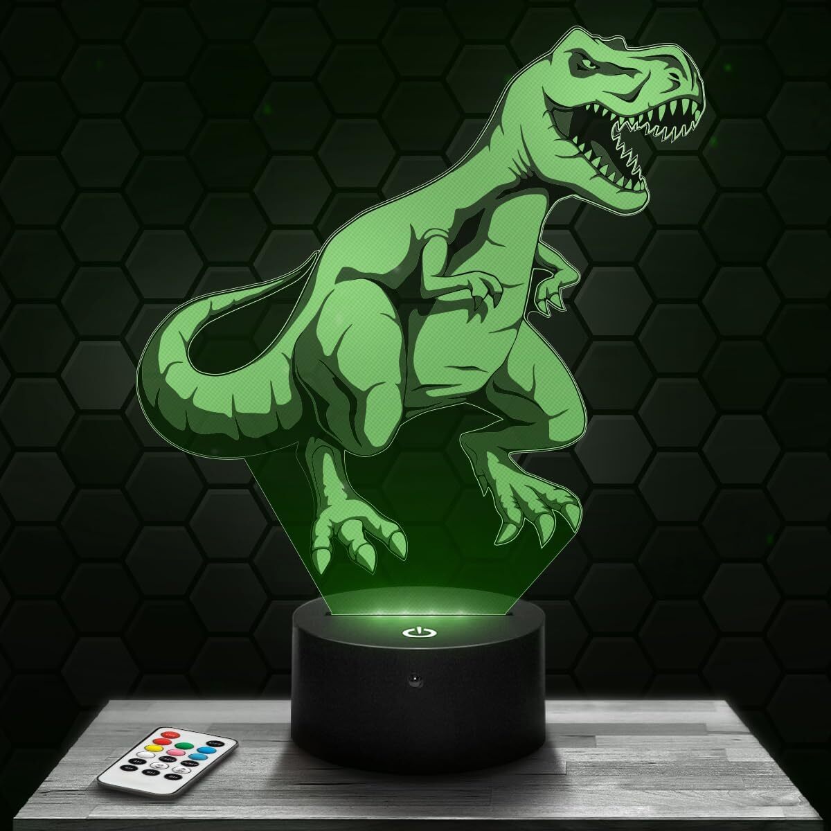 Test : lampe 3D LED dinosaure veilleuse tactile