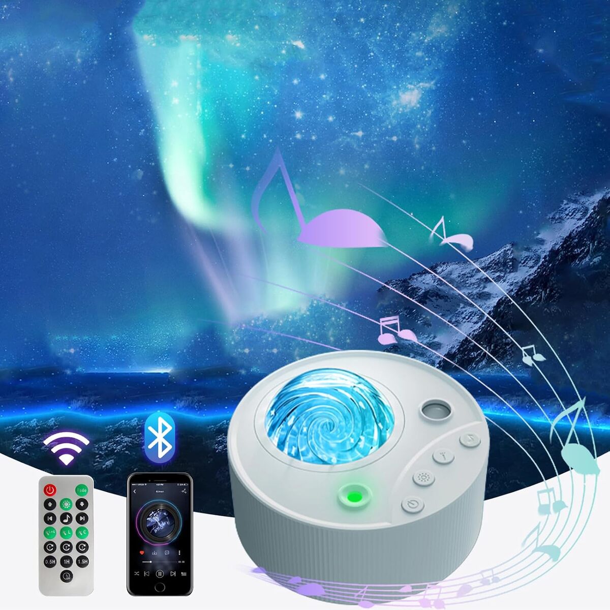 Test : projecteur galaxie avec effets lumineux et Bluetooth