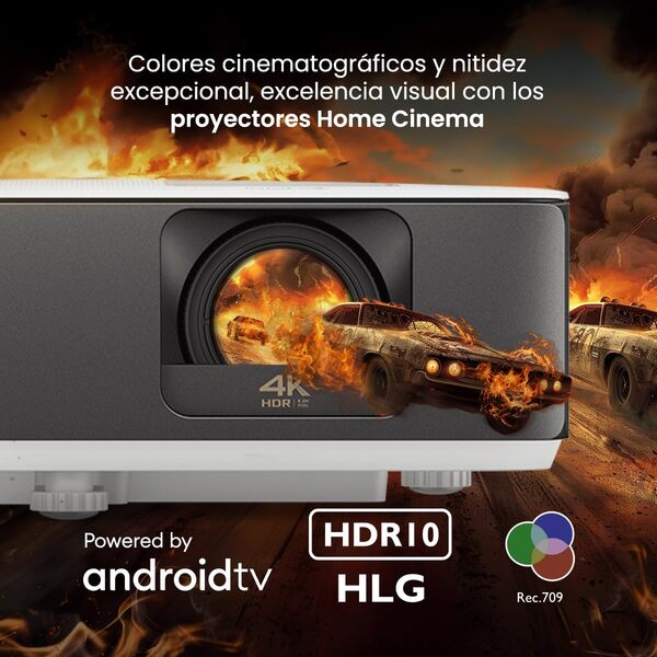 BenQ - Vidéoprojecteur gaming HDR TK700STi 4K | 16 ms @ 60Hz | faible latence | 3000lm | Courte focale | Android TV | Modes de jeu RPG SPG FPS | Haut-parleur 5W | HDMI 2.0b*2 | PS5 | Xbox series X