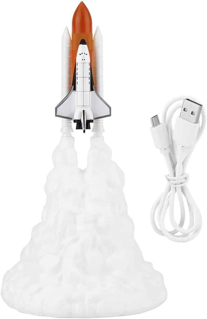 Avis : lampe fusée impression 3D EVTSCAN, veilleuse USB rechargeable pour enfants