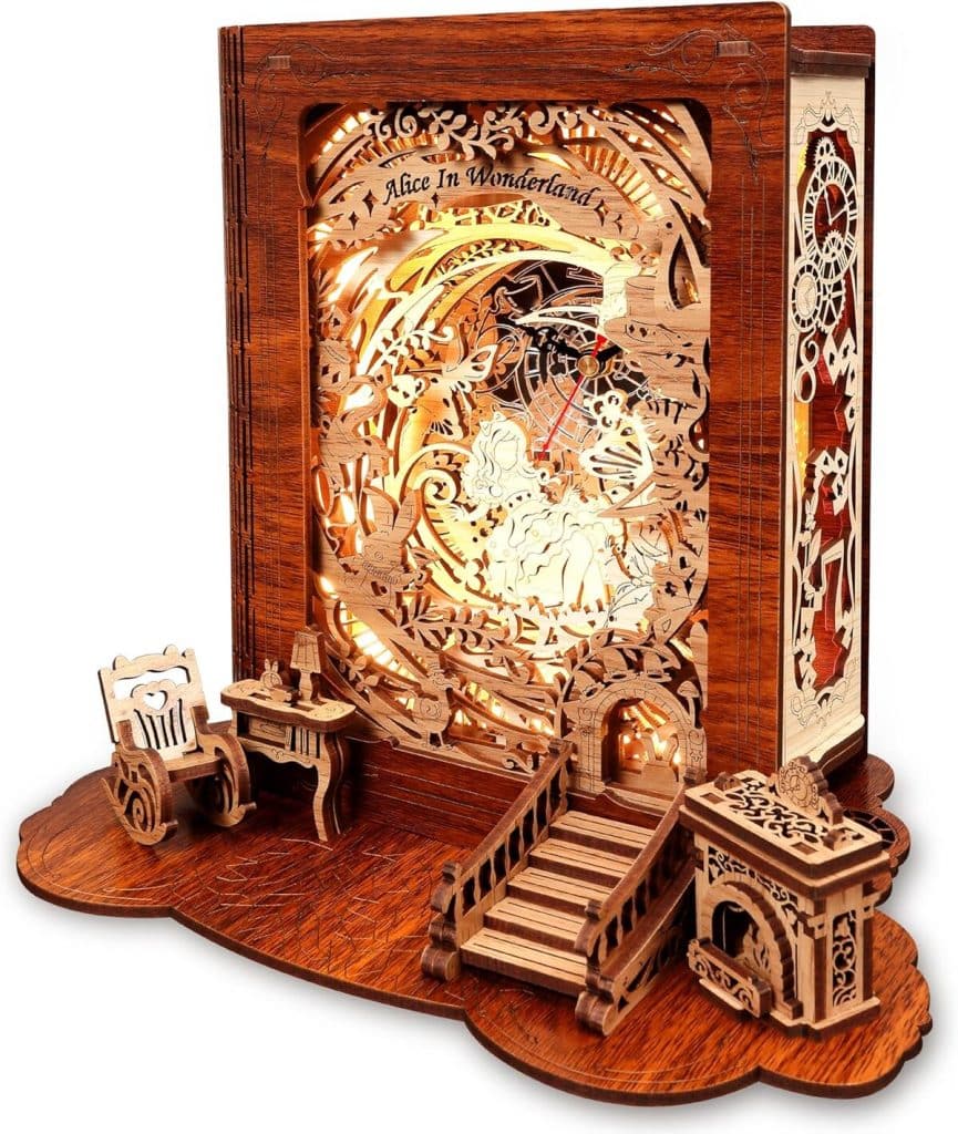 Test de la maquette lumineuse Alice en bois de Funpola