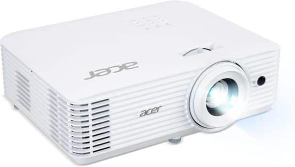 Acer H6546Ki DLP Vidéoprojecteur (1080p Full HD (1920 x 1080 Pixels) 5200 ANSI lumens, Contraste 10 000:1, 3D, Keystone, 1 Haut-Parleur 3 W, 2 x HDMI 1.4a (HDCP), Connexion Audio), Blanc, Home Cinema