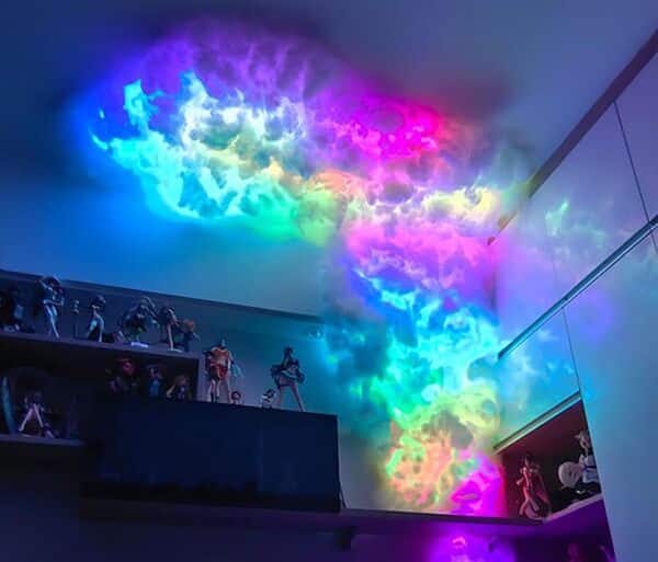 BALAMLB Nuage LED Plafond, Plafond Nuage LED Gaming, Lampe Nuage De Tonnerre 3D, LED Nuage Plafond Coton, Moelleuses Lampe Nuage De Tonnerre RGB, Le Salon, La Fenêtre 10m