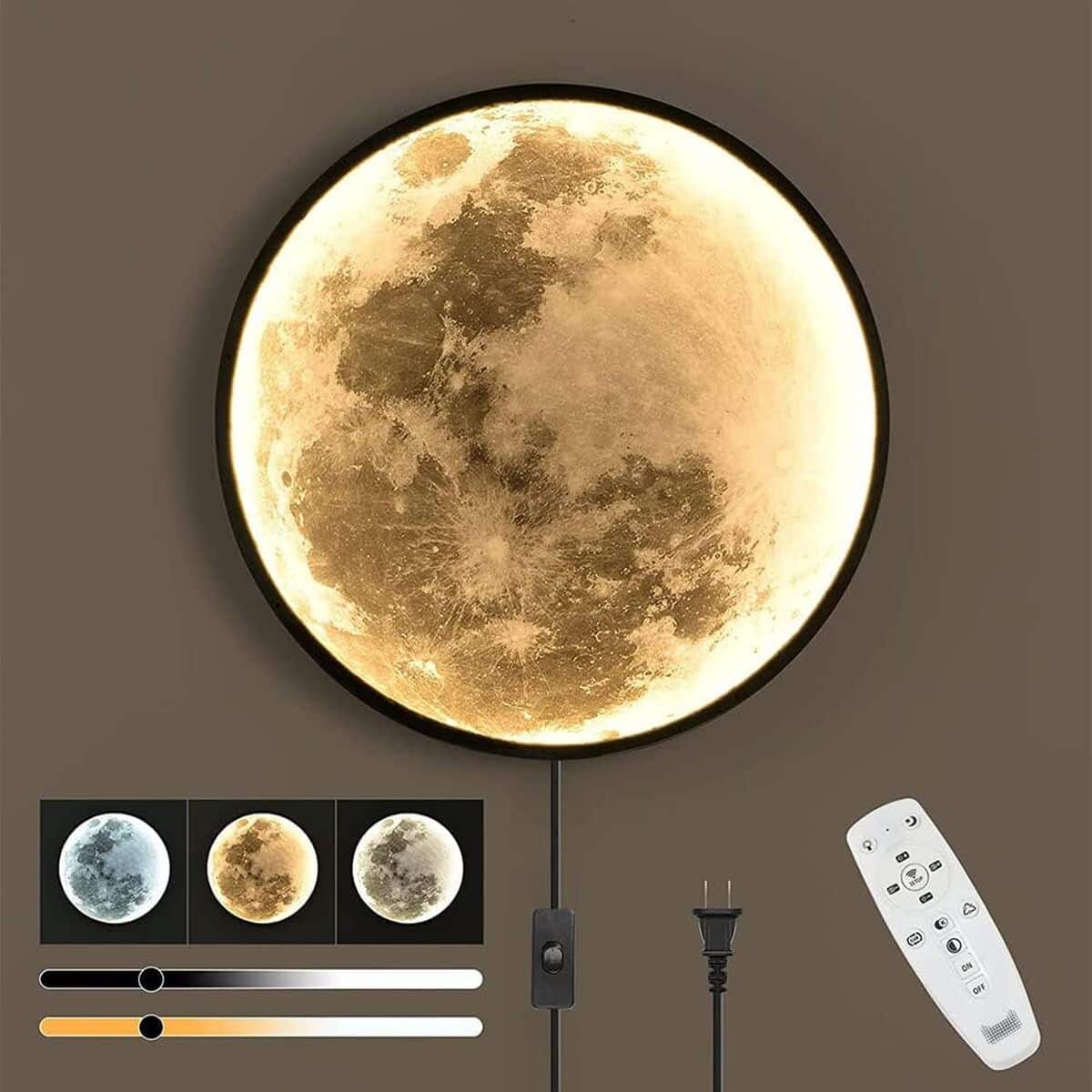Test : applique murale LED Lune 60 cm avec télécommande