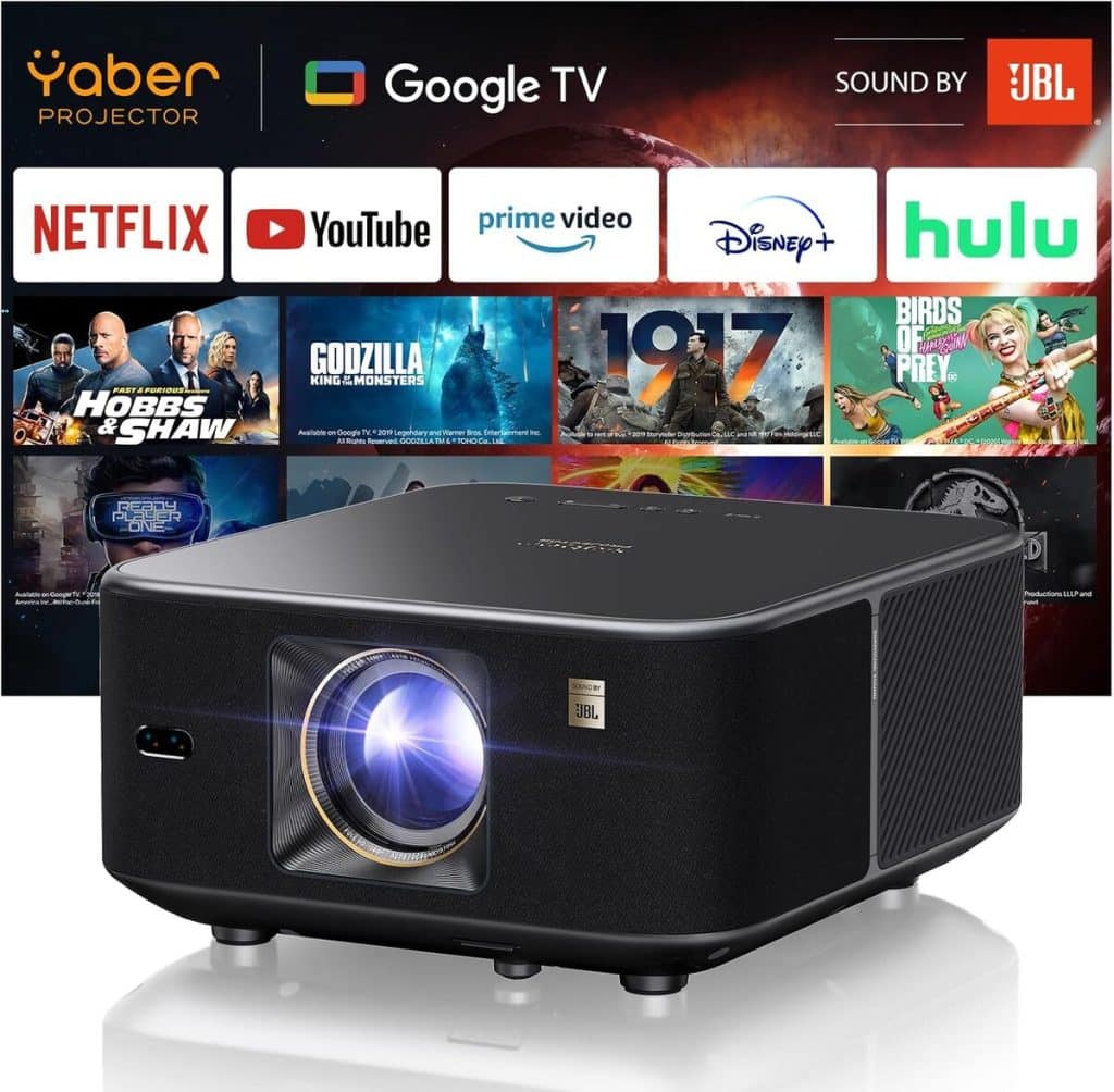Test du videoprojecteur Yaber K3 avec son JBL et Google TV