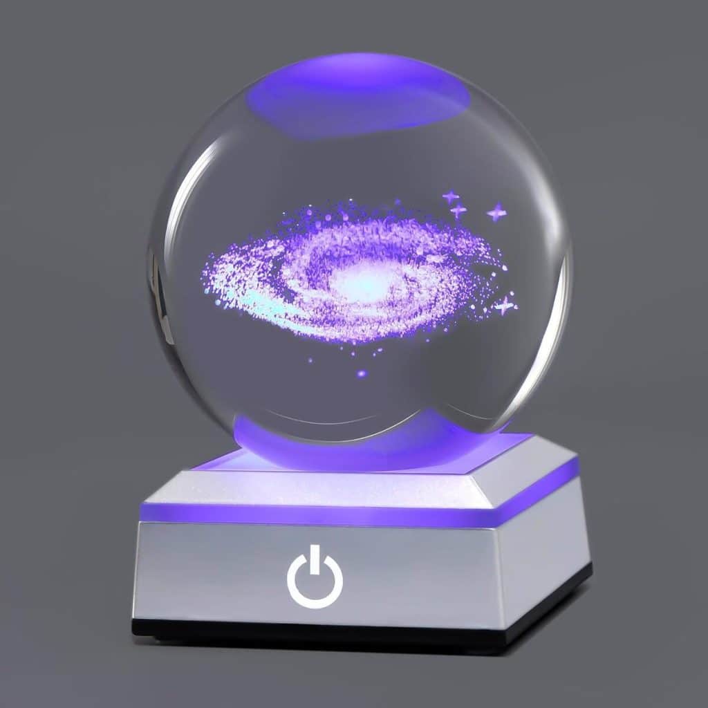 Avis : veilleuse 3D galaxie hochance en boule de cristal multicolore