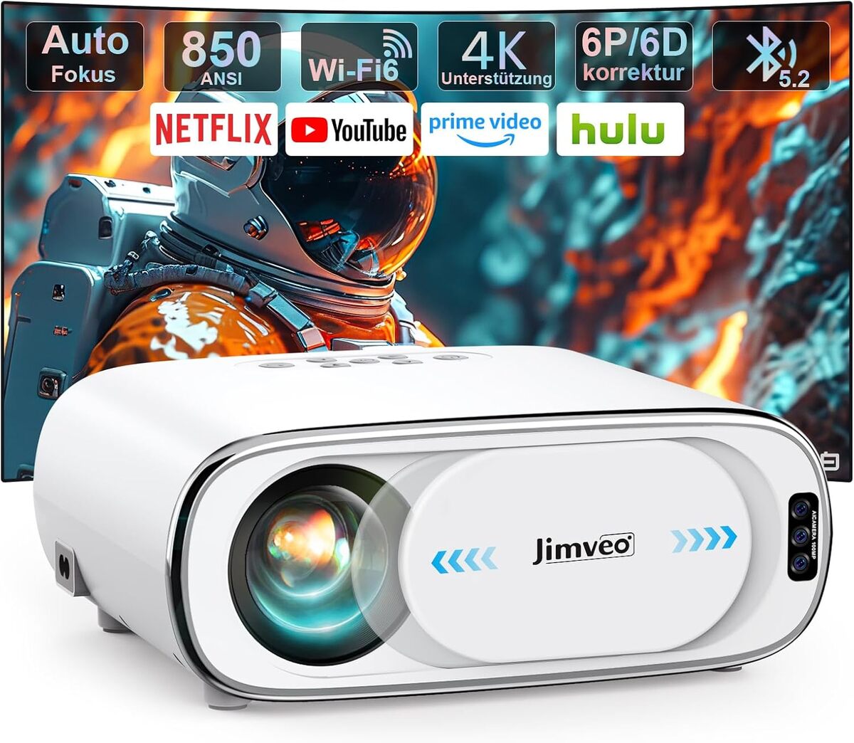 Test du vidéoprojecteur Jimveo 1080P : performance 4K et WiFi Bluetooth