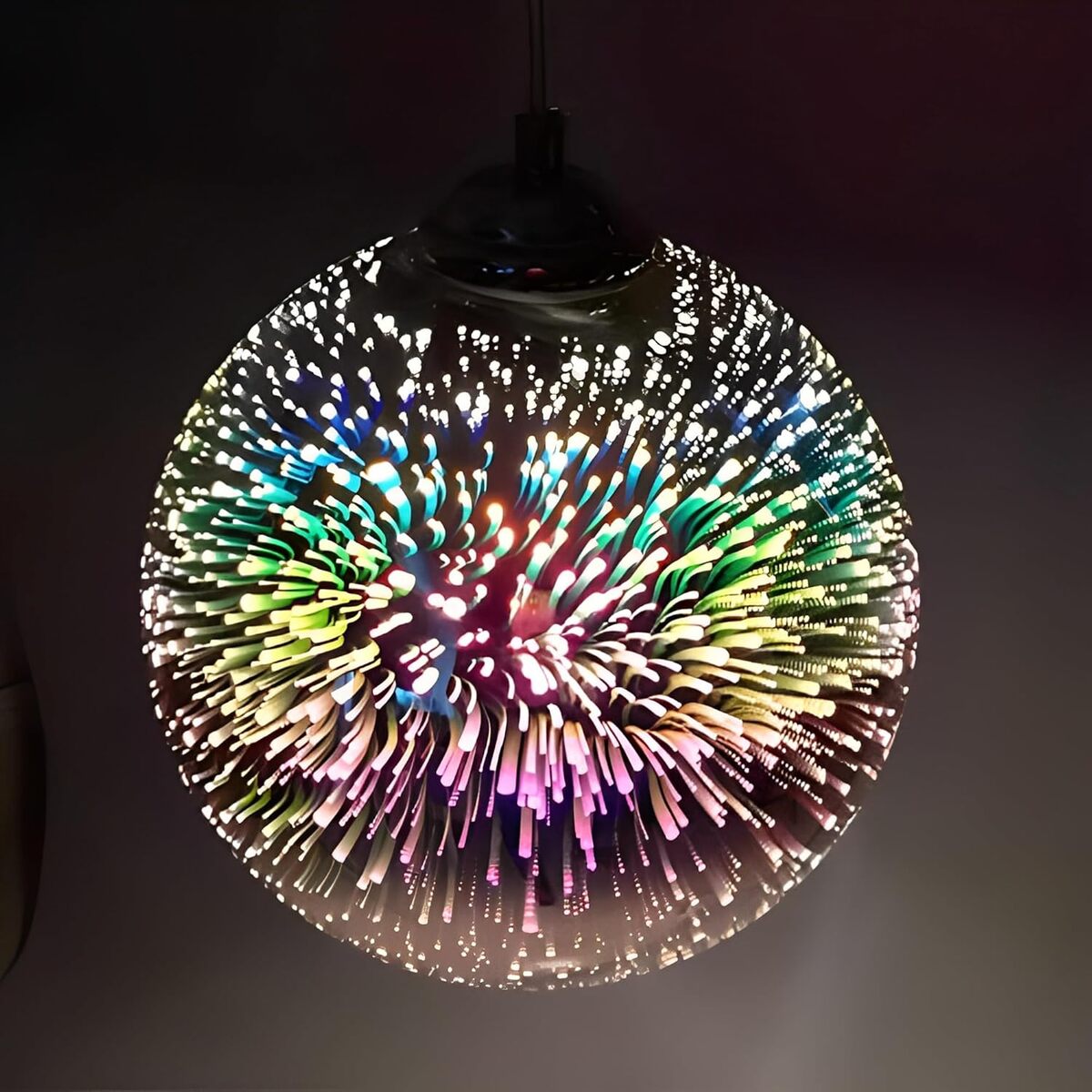 Avis : lustre KRUIHAN 3D LED feu d'artifice argent 20 cm