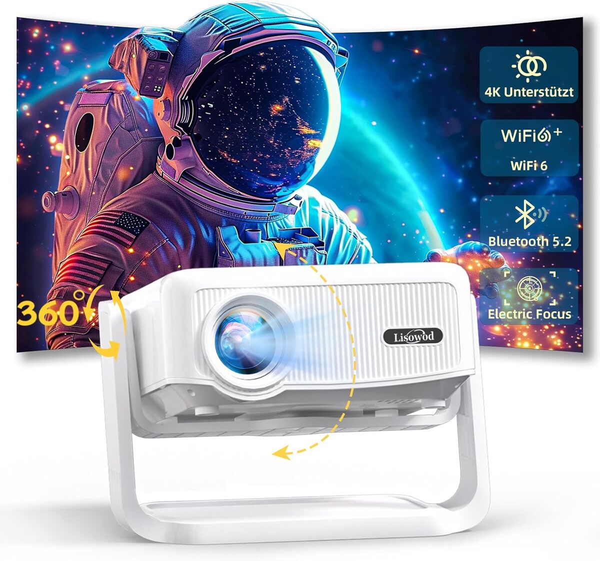 Test du vidéoprojecteur Lisowod 1080P HD pour home cinéma