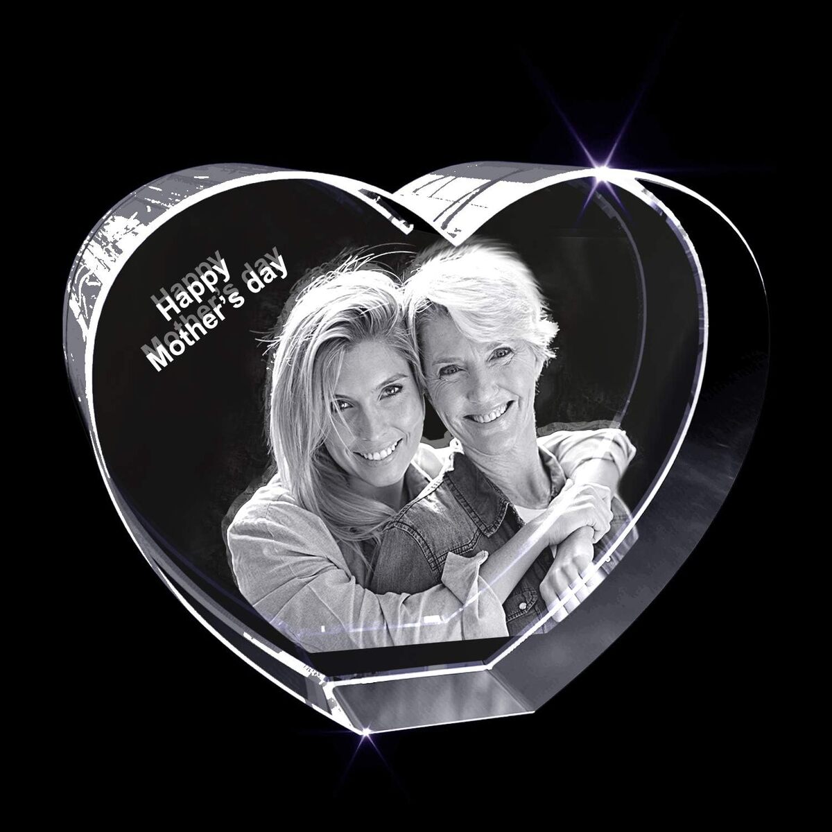 Avis : photo 3D personnalisée cristal cœur