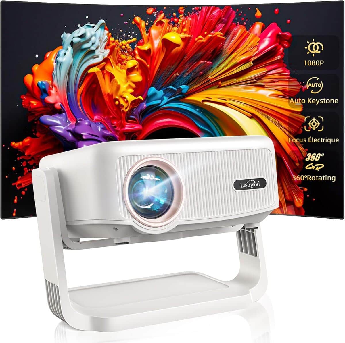 Test : vidéoprojecteur Lisowod 1080P WiFi6 portable