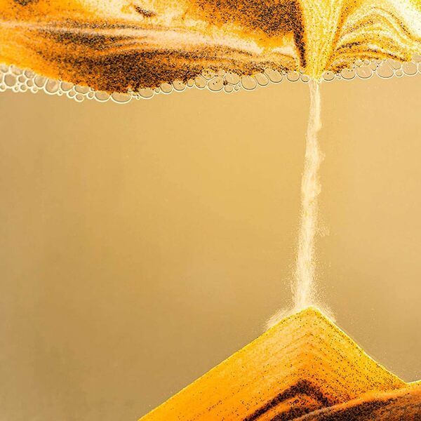 ADITAM Lumière de peinture 3D Quicksand, lampe de sablier LED, lampe de table d'art en résine, calme relaxant pour ornements cadeau de bureau à domicile (rouge) Double the comfort