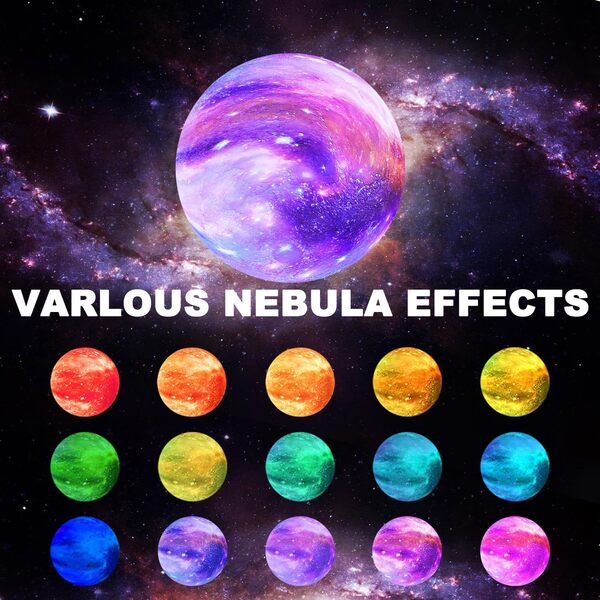 GROPINFLY Lampe lune galaxie 15,2 cm 16 couleurs LED 3D, télécommande et contrôle tactile, veilleuse lune, cadeau pour filles, garçons, enfants, femmes, anniversaire