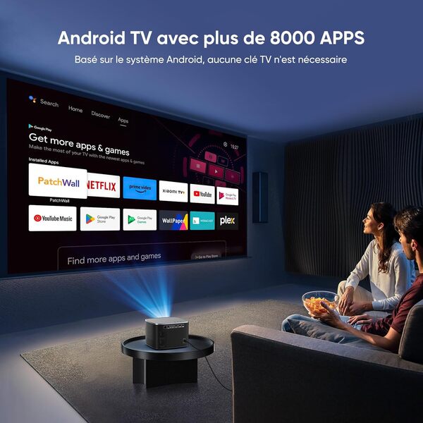【Netflix & Autofocus】 Vidéoprojecteur 4K Auto Keystone, Projecteur 4K WiFi6 Bluetooth 28000 Lumens 1080P Full HD avec Zoom 50%, Rétroprojecteur avec HDMI/USB/Ethernet