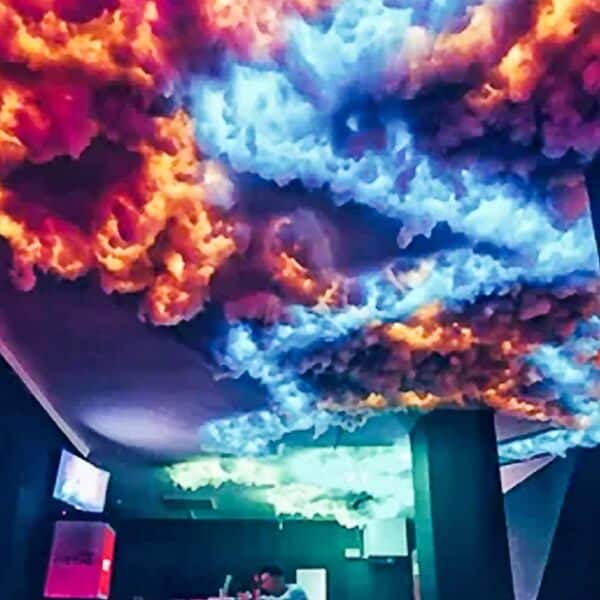 Lumières LED Nuage pour Chambre, Kit De Mur De Nuages Lumineux, Lumière Led Nuage Tonnerre 3D, Bandes Lumineuses LED Intelligentes Avec Décor De Nuage De Coton pour Fête De Bar 15m