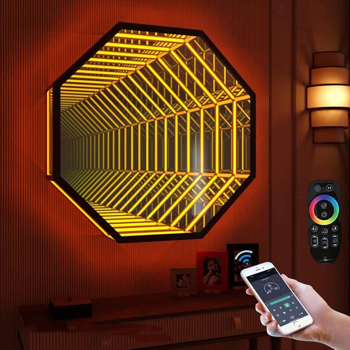 Test de la veilleuse tunnel 3D miroir infini LZDOYY 70cm