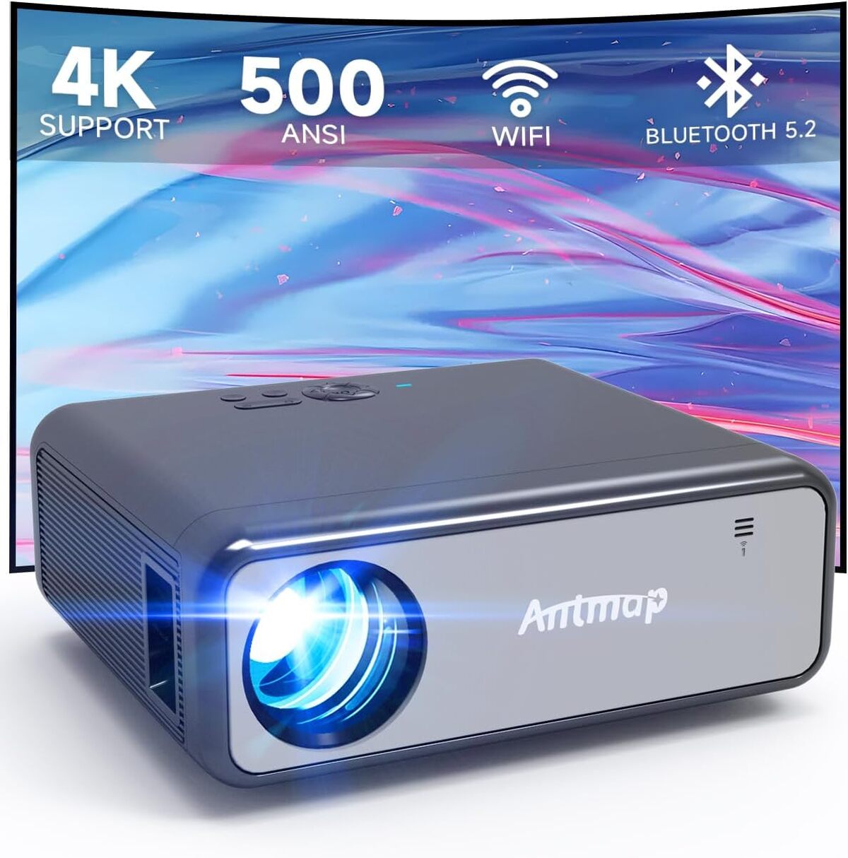 Test du mini projecteur vidéo 4K WiFi et Bluetooth 5.4