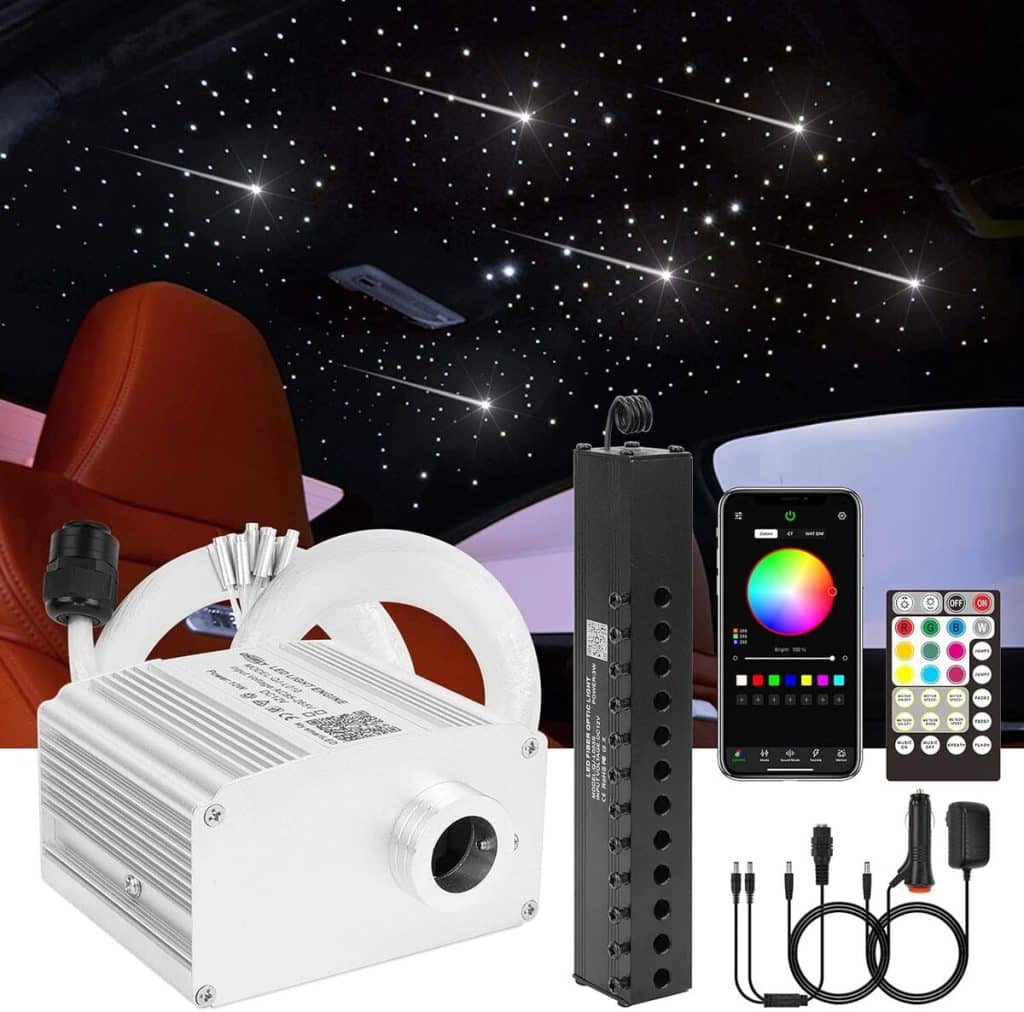 Test du plafonnier étoilé LED RGBW Chinly Fibre Optique 10W