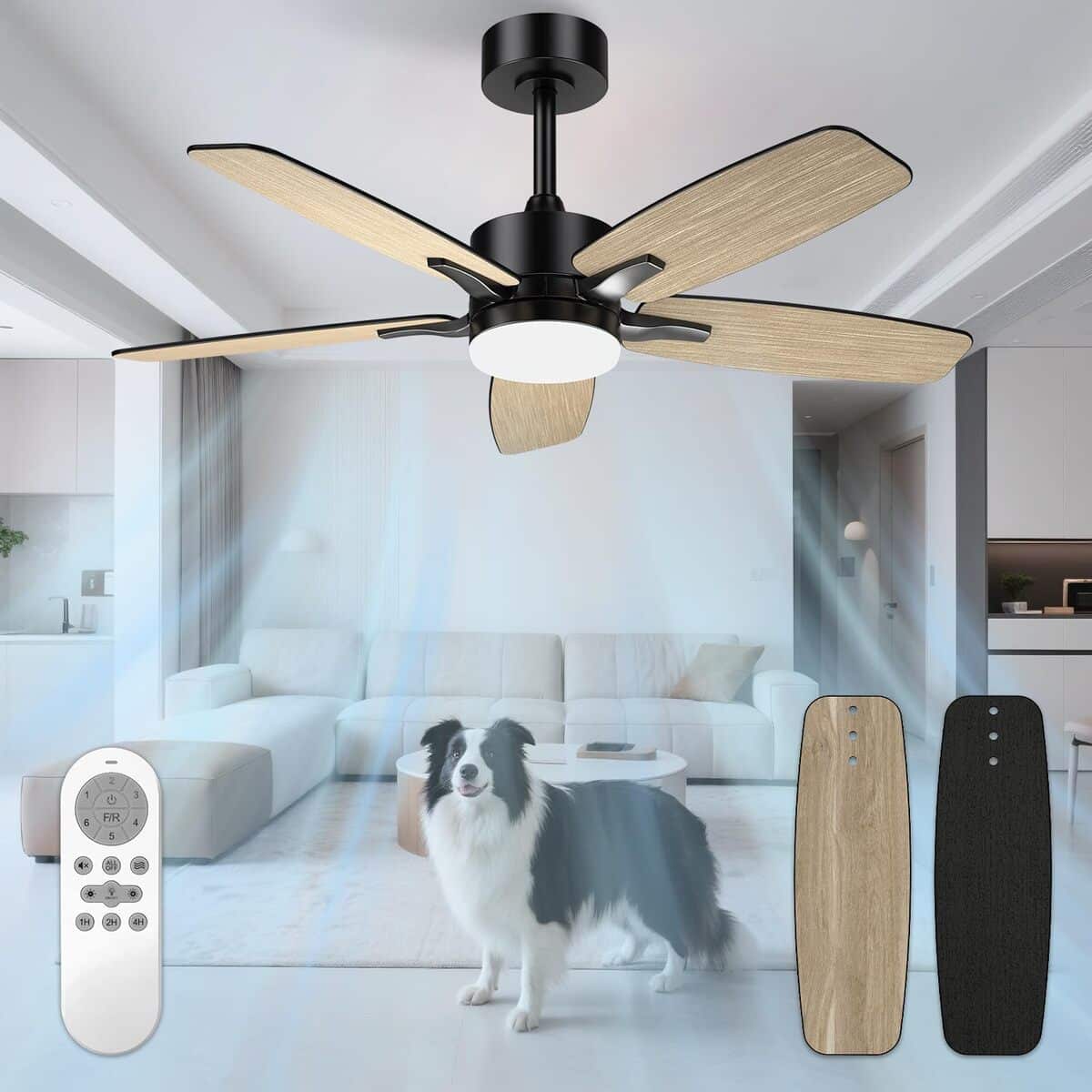Test du ventilateur plafond lumineux Mefine 106 cm, 6 vitesses