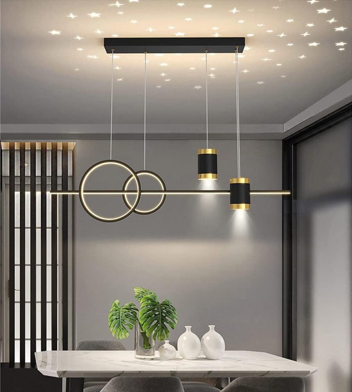 Test : lampe LED de table noire 45W avec projection étoilée et couleur changeante
