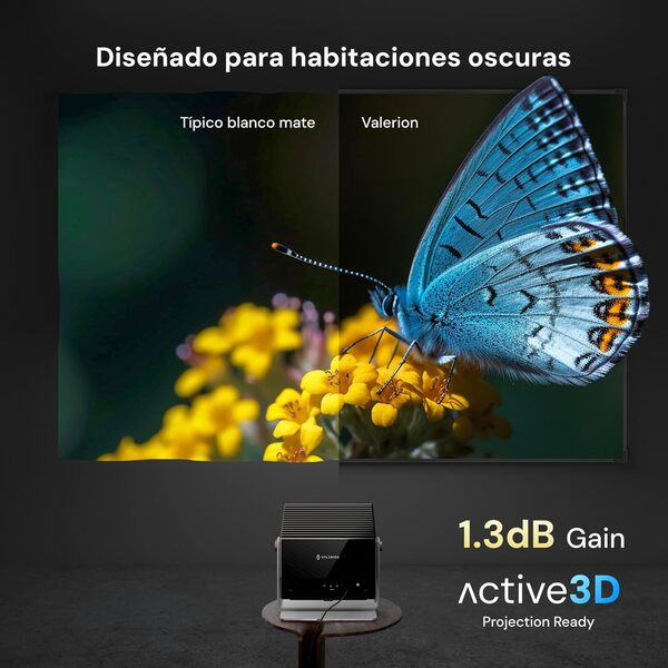 Écran de Projection Fixe 100 Pouces, Gain 1,3, amélioration d’Image 80 %, 4K/8K Ultra HD, 3D, Compatible avec projecteurs Longue, Courte et Ultra Courte portée