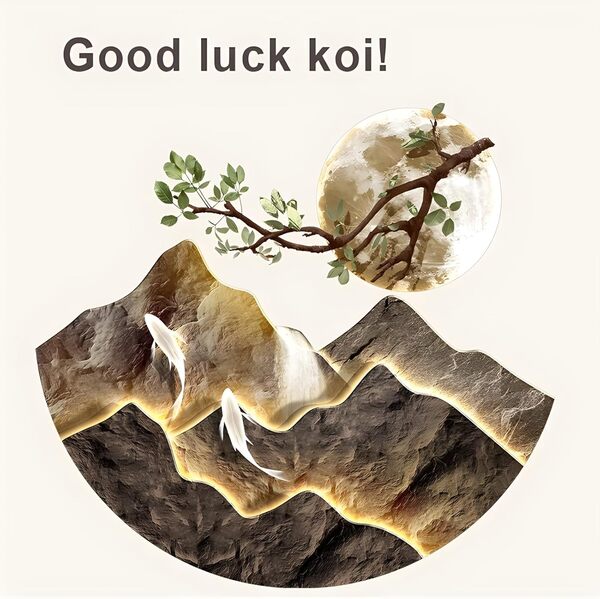 Décoration murale 3D - Grande peinture à suspendre avec lumière LED - Horloge murale décorative moderne pour la maison - Décoration artistique pour le salon