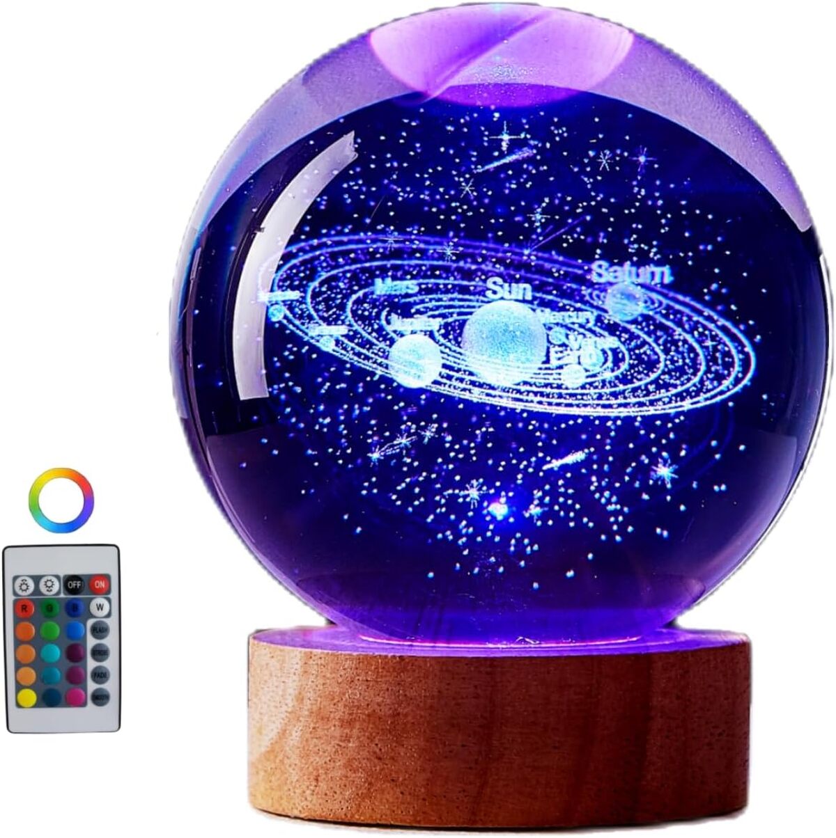 Avis : lampe boule de cristal 3D K9 galaxie