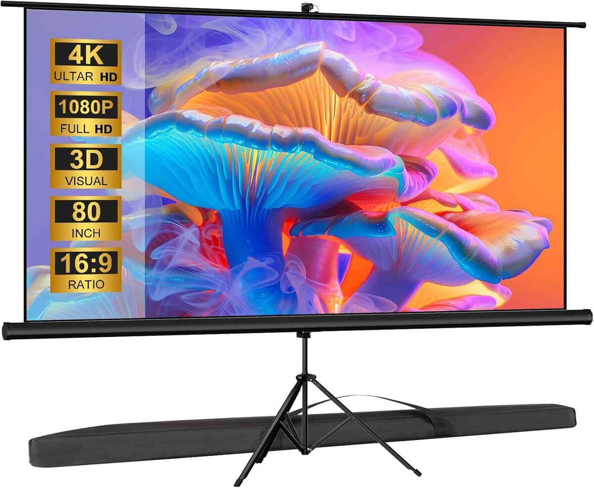 Test : visulapex 80” écran sur pieds HD 16 : 9 avec trépied