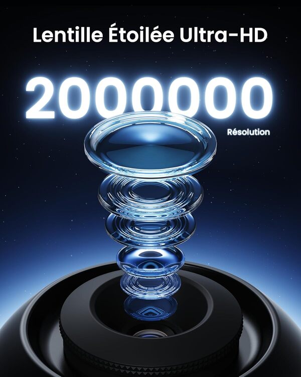 POCOCO Projecteur Ciel Étoilé Veilleuse Enfant, Projecteur Galaxie pour Chambre & Planétarium Domestique, Projecteur Ciel Étoilé pour Enfants avec 2 Disques, Gift Idéal pour Anniversaire & Fêtes [Classe énergétique A]