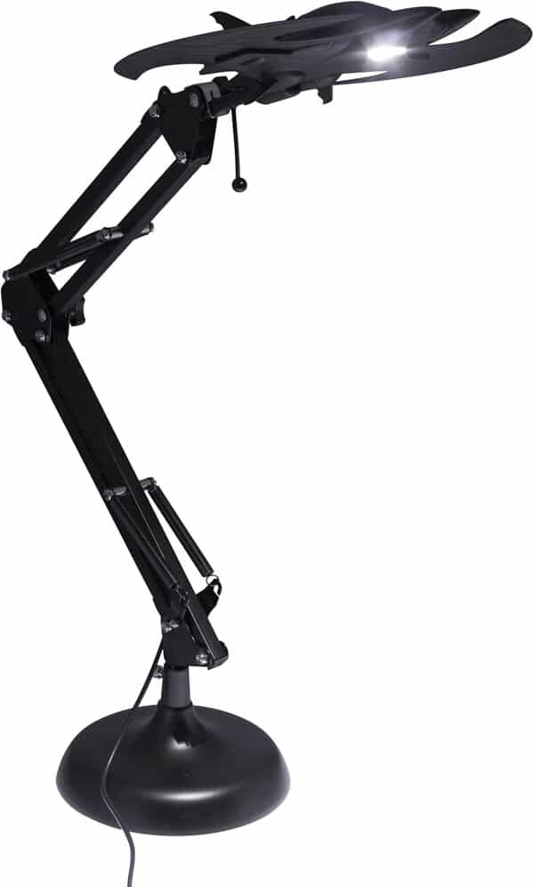 Lampe Posable Batman Batwing - Officiellement Licenciée DC Comics, Lampe Flexible de Bureau, Idéale pour Bureau & Maison, Collectible pour Fans de Comics, Alimentée par USB