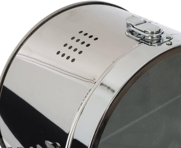 Atmosphera - Lampadaire trépied Ebor - noir et chrome - métal et bois H152 cm [Classe énergétique B]