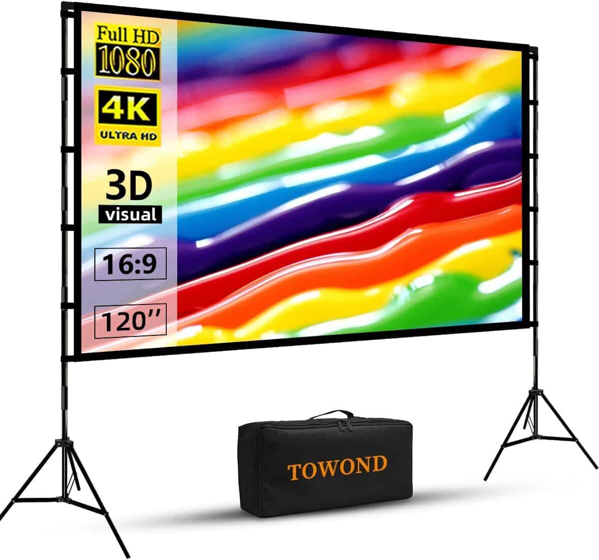 Test : écran de projection Towond 120 pouces portatif HD