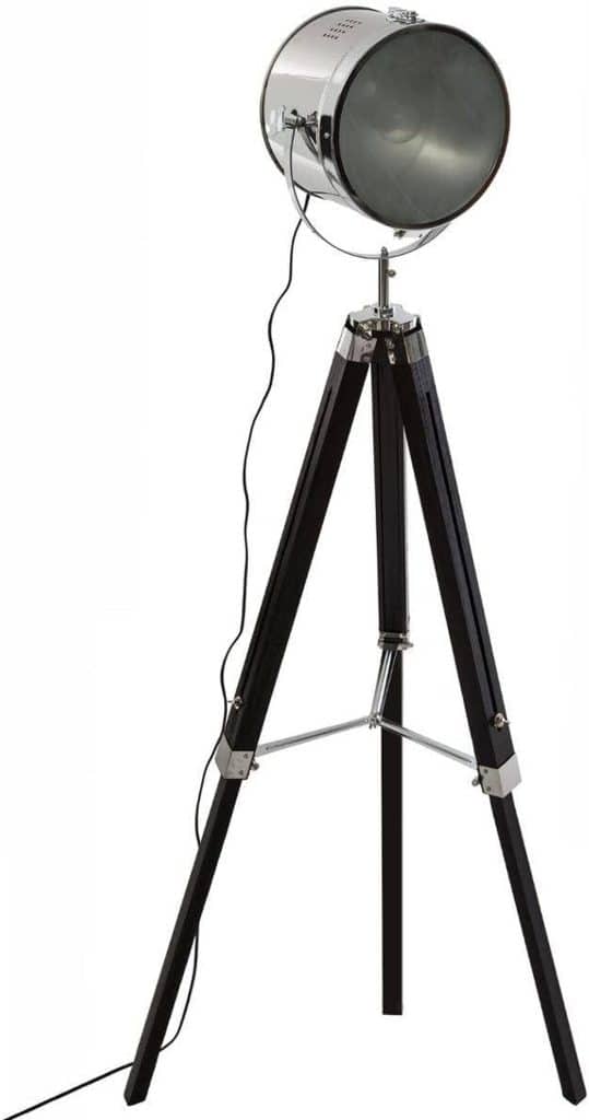 Test : lampadaire trépied Atmosphera Ebor noir et chrome