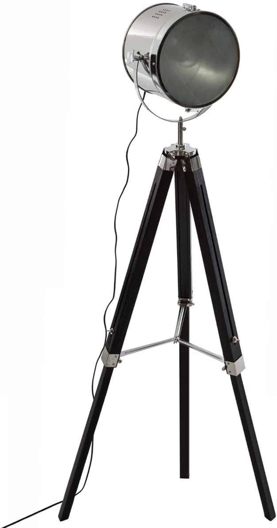 Test : lampadaire trépied Atmosphera Ebor noir et chrome