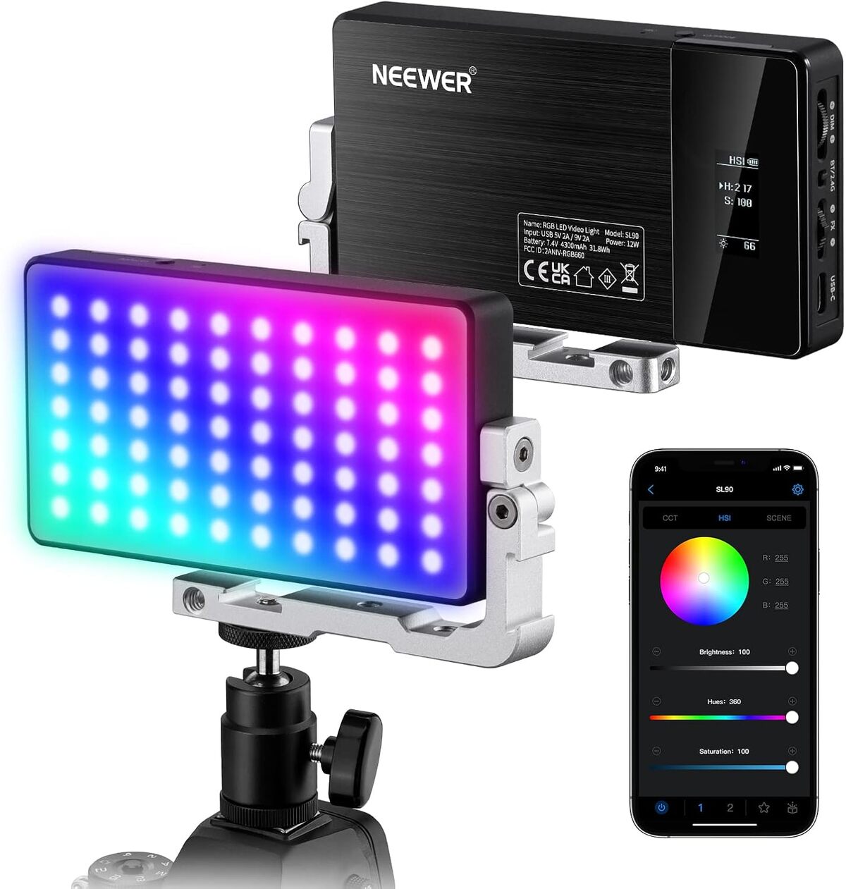 Test : lampe vidéo RGB LED Neewer SL90, portable et performante