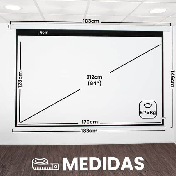 Écran de projection Luxscreen, bâche de projection, compatible avec les projecteurs pour cinéma à la maison, les conférences (84 pouces)